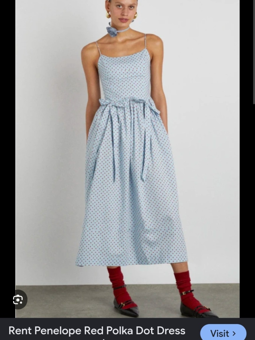 Damson Madder Penelope Polka Dot Midi Dress - Picture 1 of 2